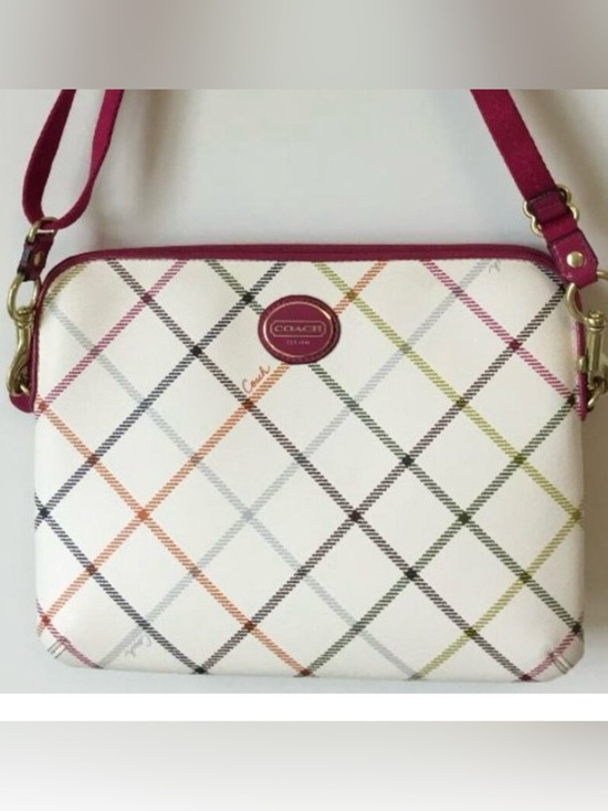 Coach Handbags - Like NEW Coach Tattersall ALERT plaid Peyton tablet iPad or CLUTCH LIKE NEW